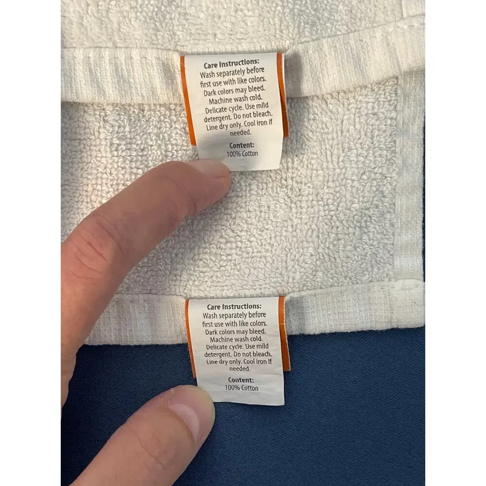 Disney Mickey Mouse Hand Dish Towels Set of 2 Orange and White‎